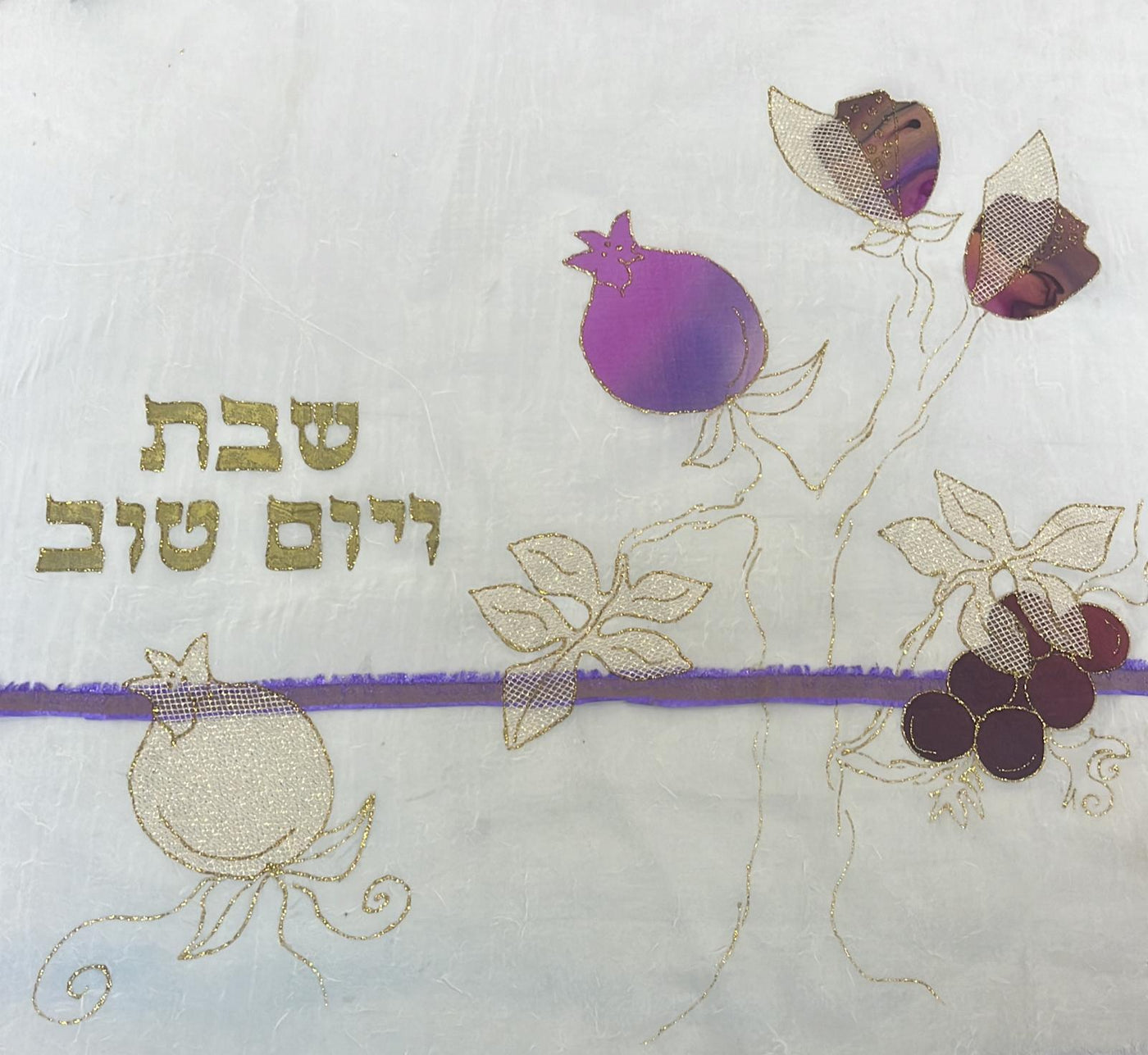 Hand Painted  Silk Challah Cover (Various designs)